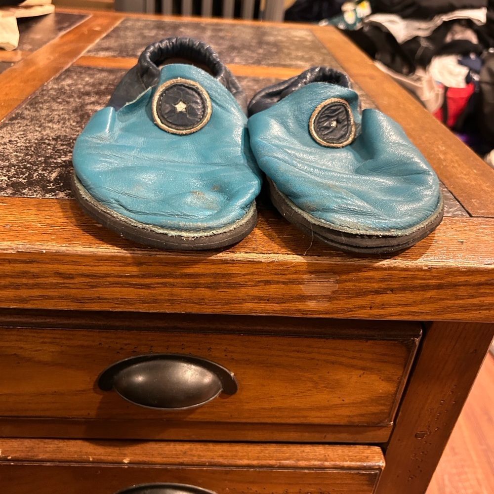 Cozy Teal Kids Slippers
